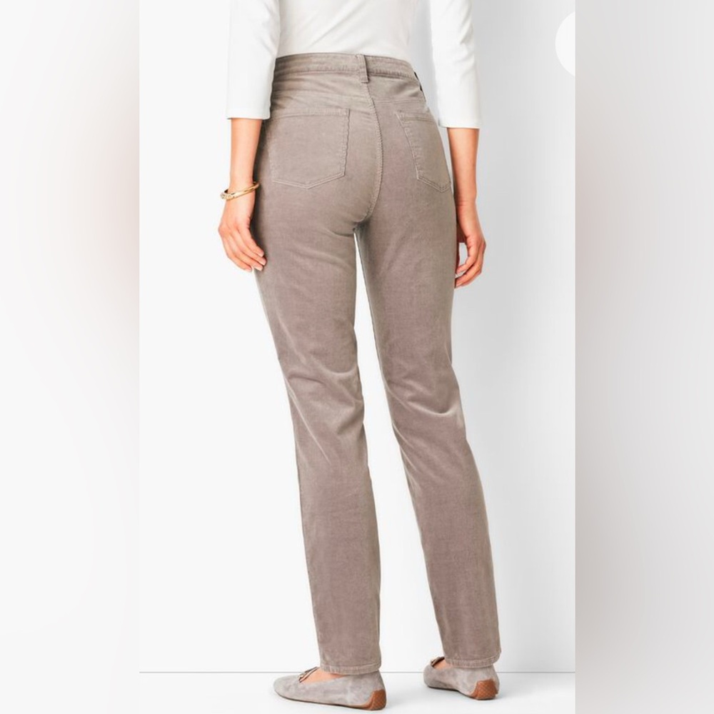 Talbots Women's Corduroy Pants, Size 6, High Rise, Straight Leg Khaki Color